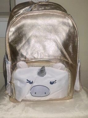 Dreamy Unicorn Metallic Gold Pottery Barn Kids Mackenzie Large Girls Backpack